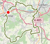 Radtour über Wetzlar, Waldgirmes, Atzbach, Heuchelheim, Kleinlinden, Allendorf, Lützellinden, Hörnsheim, Langgöns, Dornholzhausen, Hochelheim, Vollnkirchen, Oberwetz, Niederwetz, Nauborn, Bachweide