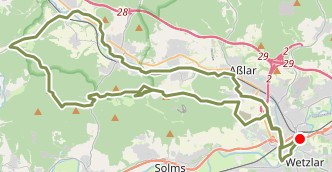 Radtour über Wetzlar, Dillfeld, Dalheim, Berghausen, Greifenthal, Katzenfurt, Dillheim, Ehringshausen, Werdorf, Aßlar, Kleinaltenstädten, Dillfeld, Bachweide